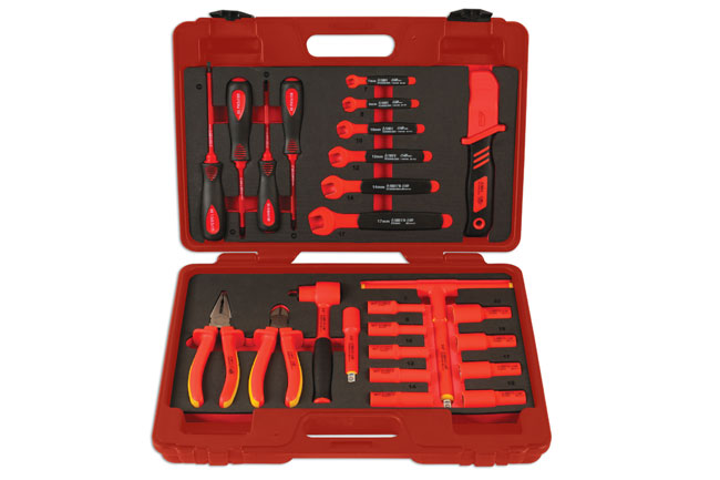 LASER 6150 Insulated Electrical Tool Kit 25 Pieces 1000V Safe 3/8" Drive Set