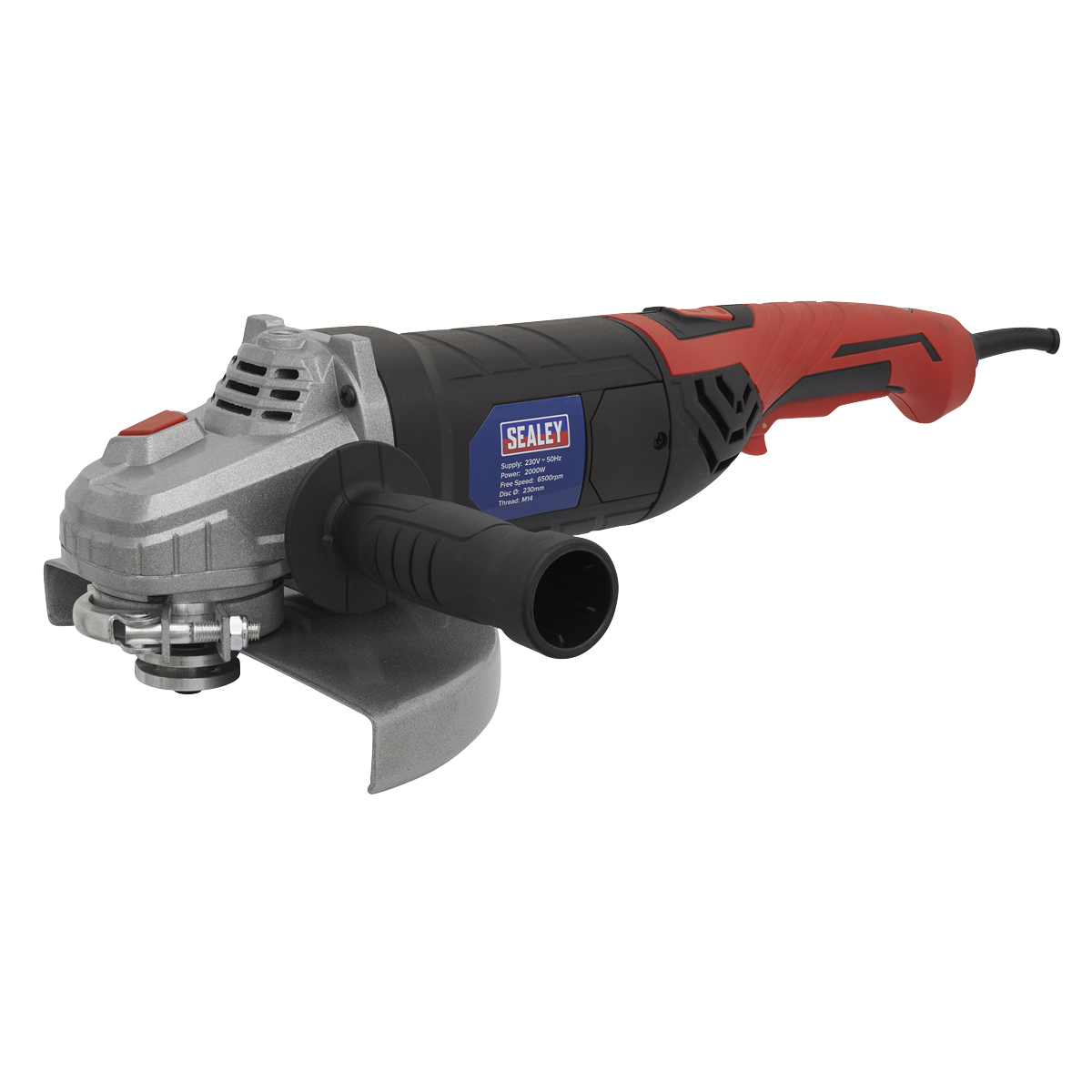 Sealey 230V 230mm 2000W Angle Grinder Built-In LED Power Indicator SAG230
