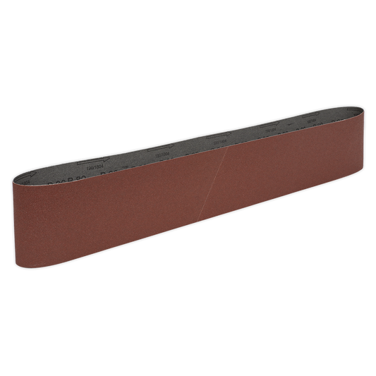 Sealey Aluminium Oxide Super-Flexible Sanding Belt 100 x 1220mm 80 Grit SB0012