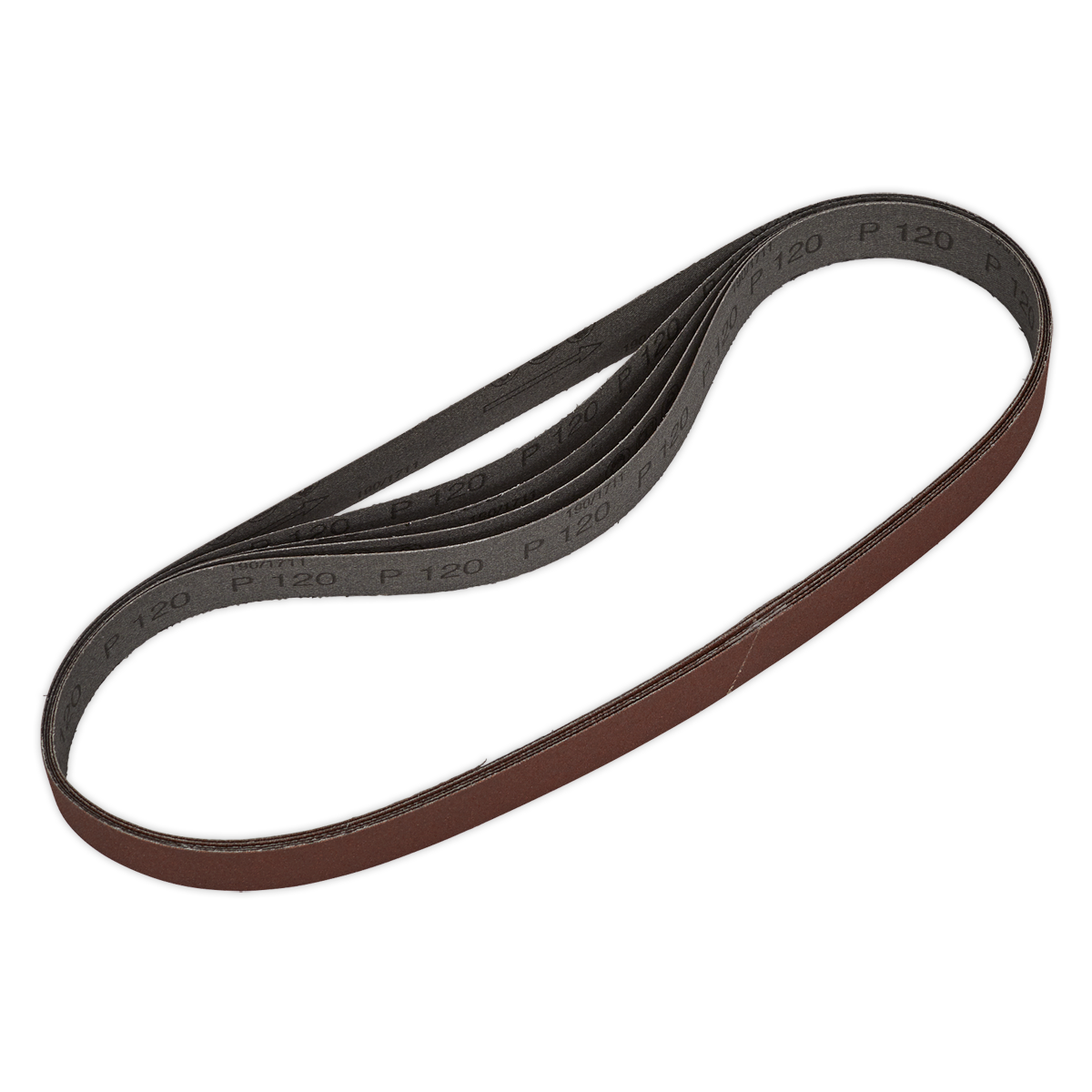 Sealey Aluminium Oxide Sanding Belt 25 x 762mm 120 Grit Pack of 5 Pieces SB0019