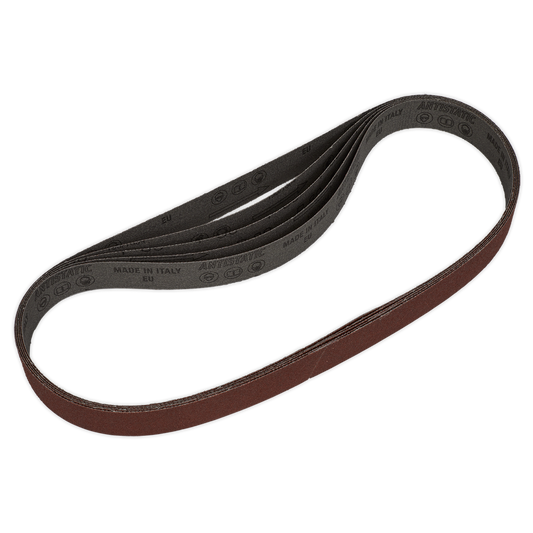 Sealey Aluminium Oxide Sanding Belt 25 x 762mm 80 Grit - Pack of 5 Pieces SB0021