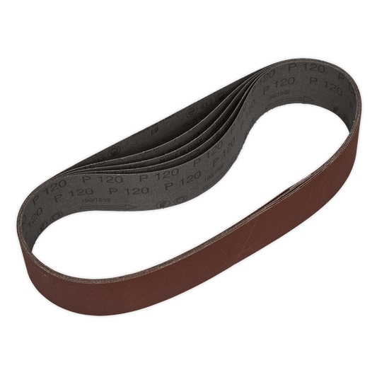 Sealey Aluminium Oxide Sanding Belt 50 x 686mm 120 Grit - Pack of 5 Pieces SB005