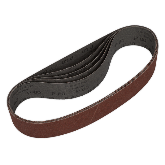 Sealey Aluminium Oxide Sanding Belt 50 x 686mm 60 Grit - Pack of 5 Pieces SB006