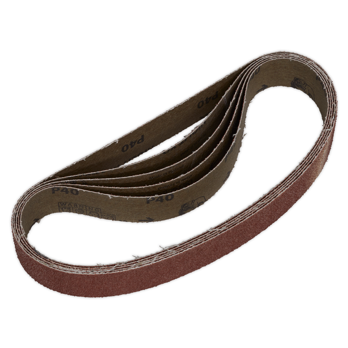 Sealey Aluminium Oxide Super-Flexible Sanding Belt 30 x 540mm 40 Grit  x5 SB009