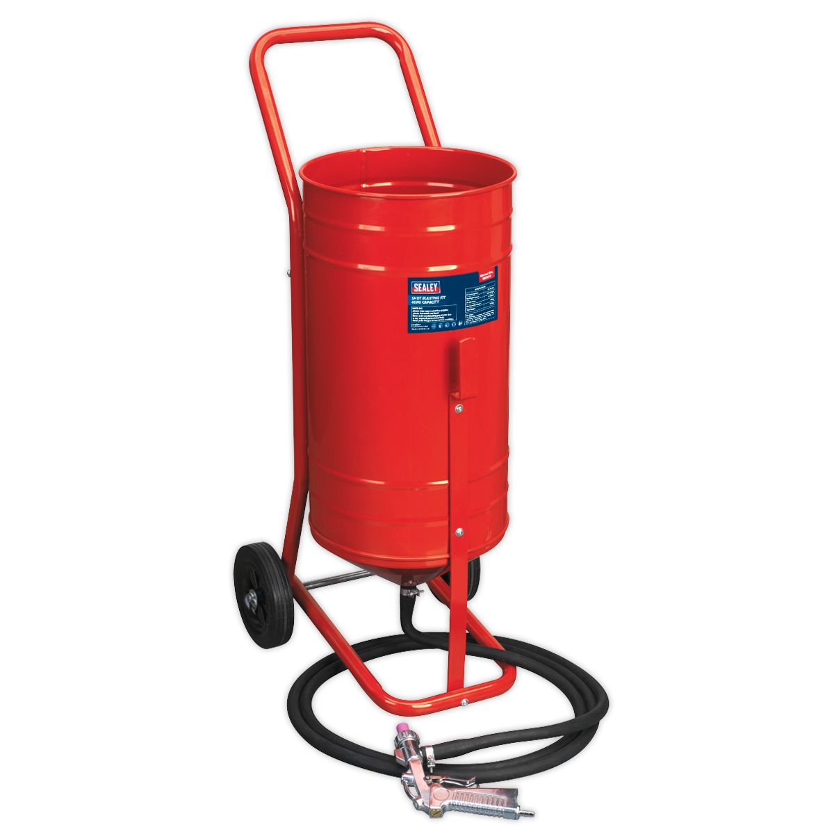 Sealey Shot Blasting Kit 40kg Capacity Compact & Portable 60-125PSI - Red SB995