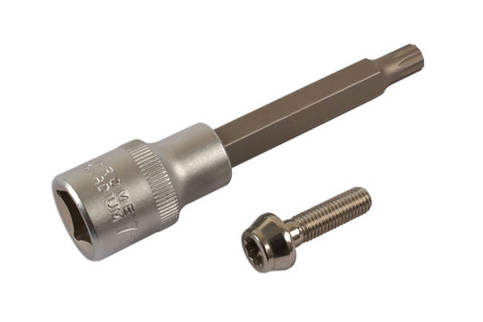 LASER 6187 Wheel Rim Socket Bit 7 mm 10pt Durable Chrome Vanadium Steel