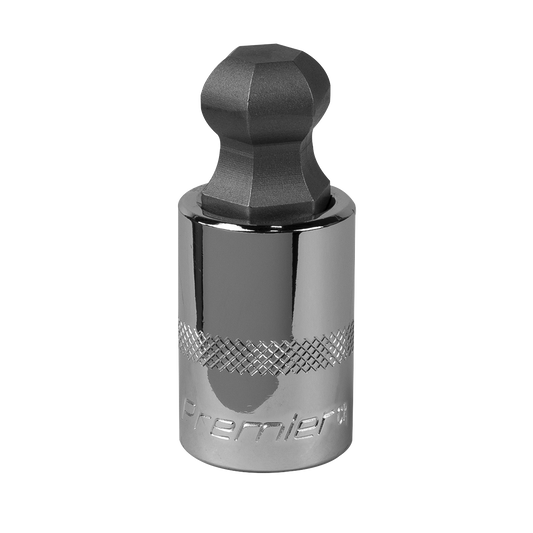 Sealey Ball-End Hex Socket Bit 17mm 1/2" Square Drive Chrome Plated Tool SBBH012