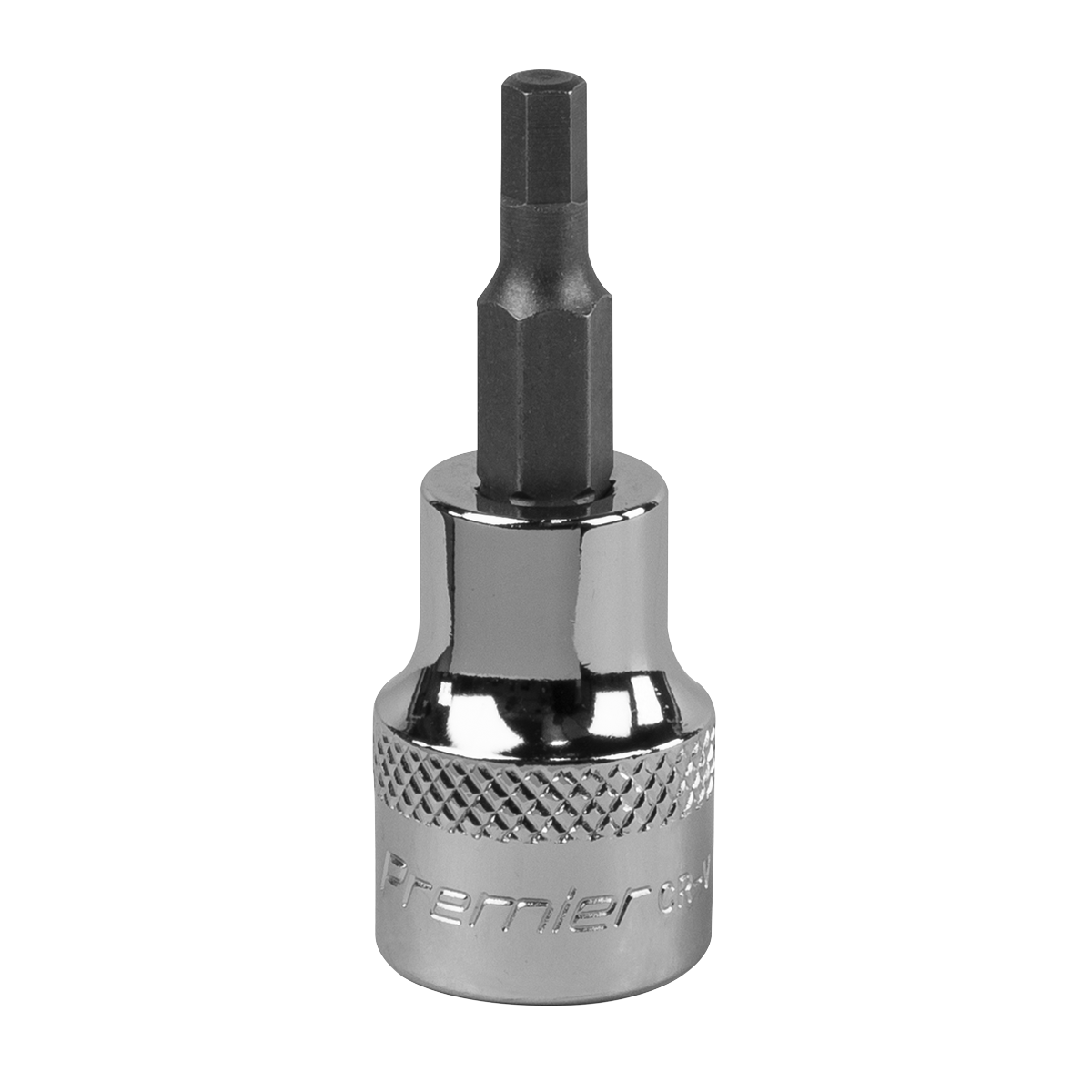 Sealey Hex Socket Bit 4mm 3/8" Square Drive Forged Chrome Vanadium Steel SBH007