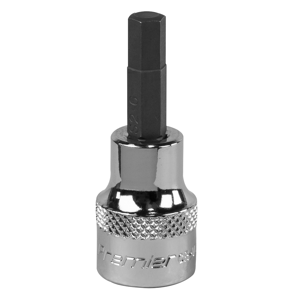 Sealey Hex Socket Bit 6mm 3/8" Square Drive Forged Chrome Vanadium Steel SBH009
