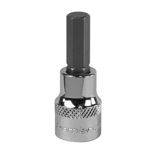 Sealey Hex Socket Bit 8mm 3/8" Square Drive Forged Chrome Vanadium Steel SBH011