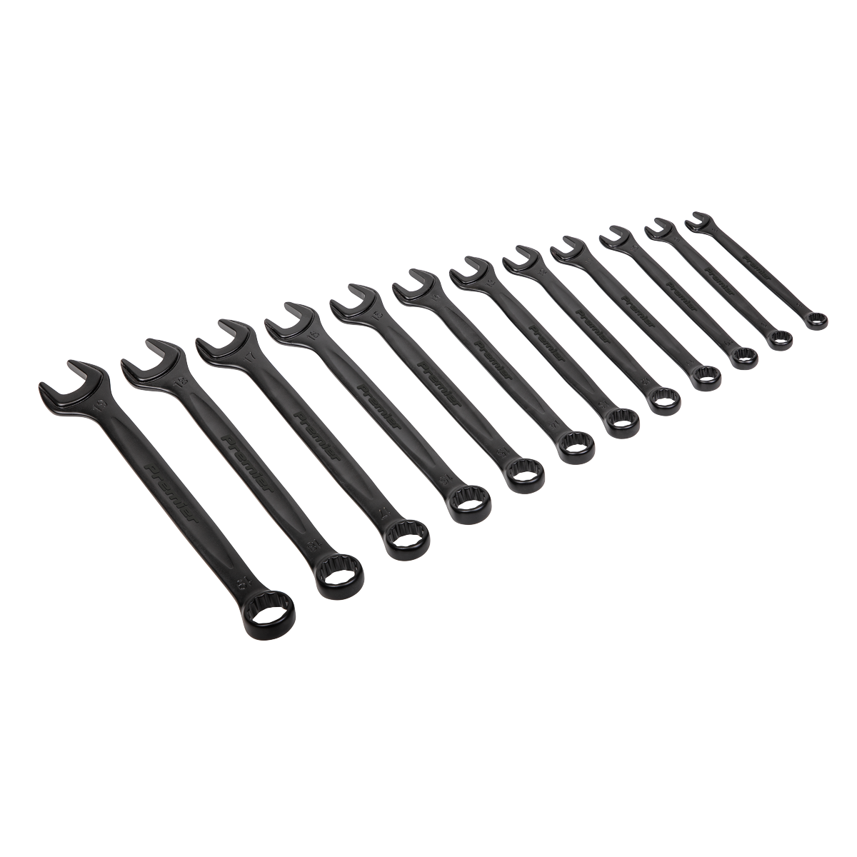 Sealey Metric Black Series Combination Spanner Set 12 Pieces 8-19mm AK63263B