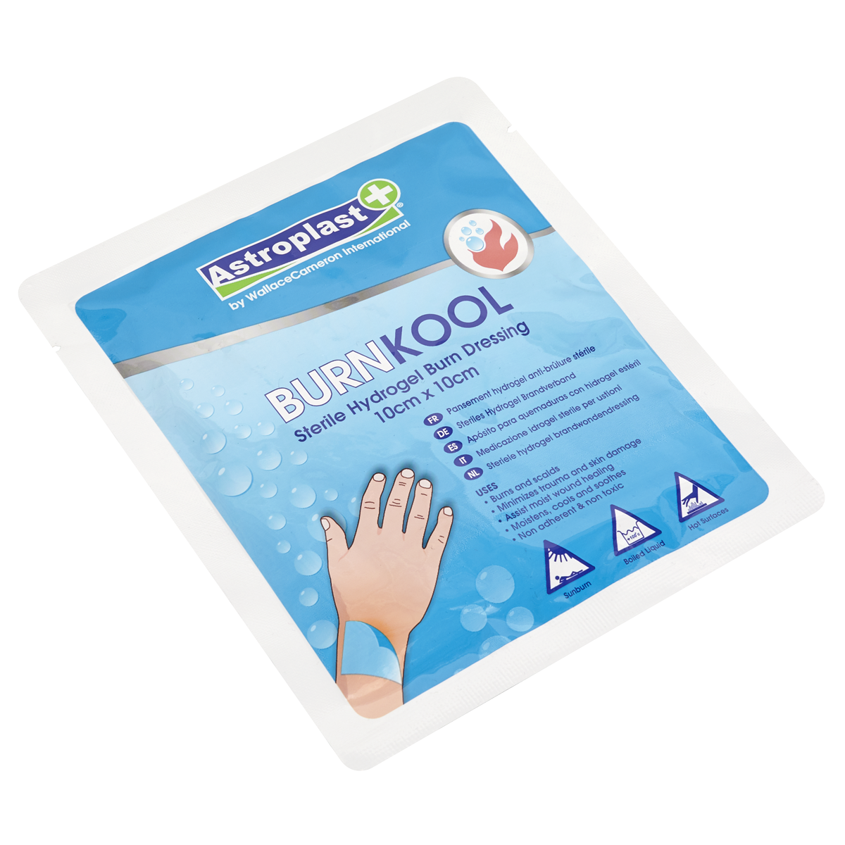 Sealey Watergel Burn Stop 10cm x 10cm Sterile Dressing Pain Reliever SBK10