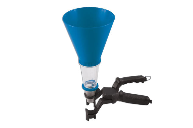 LASER 6198 Universal Oil Funnel Set 2pc Hands Free Spring Clamp Design