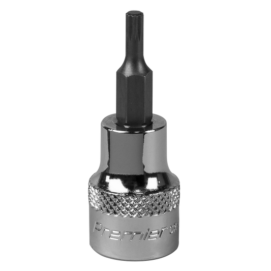 Sealey Spline Socket Bit M4 3/8" Drive Forged Chrome Vanadium Steel Tool SBS002