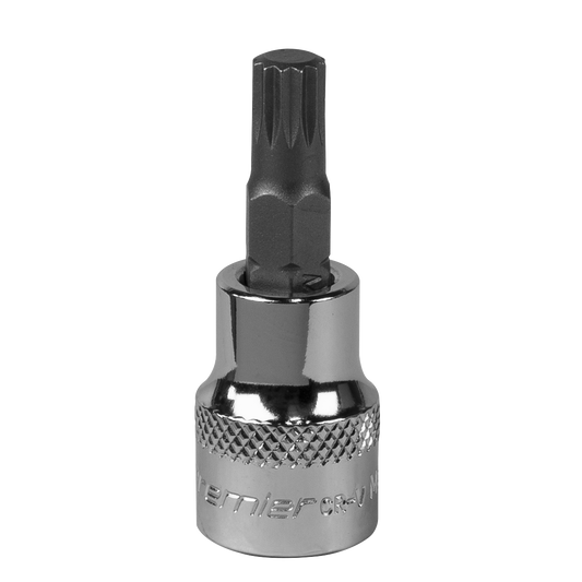 Sealey Spline Socket Bit M8 3/8" Drive Forged Chrome Vanadium Steel SBS006