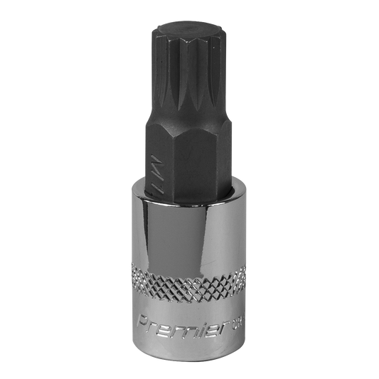 Sealey Spline Socket Bit M12 3/8" Drive Forged Chrome Vanadium Steel SBS009