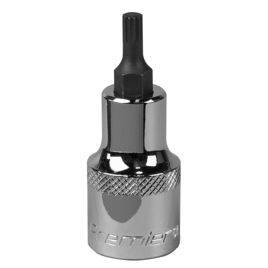 Sealey Spline Socket Bit M5 1/2" Drive Forged Chrome Vanadium Steel Tool SBS010