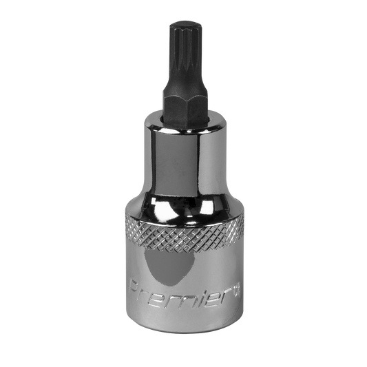 Sealey Spline Socket Bit M6 1/2" Drive Forged Chrome Vanadium Steel Tool SBS011