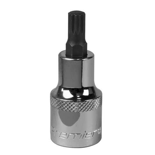 Sealey Spline Socket Bit M8 1/2" Drive Forged Chrome Vanadium Steel Tool SBS013