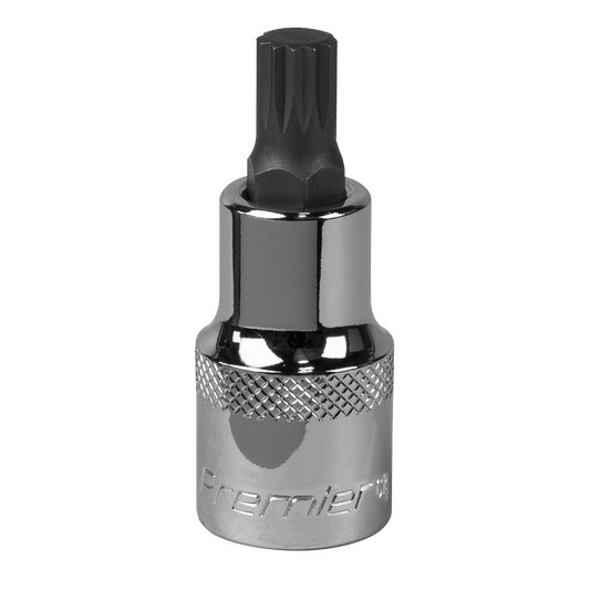 Sealey Spline Socket Bit M9 1/2" Drive Forged Chrome Vanadium Steel Tool SBS014