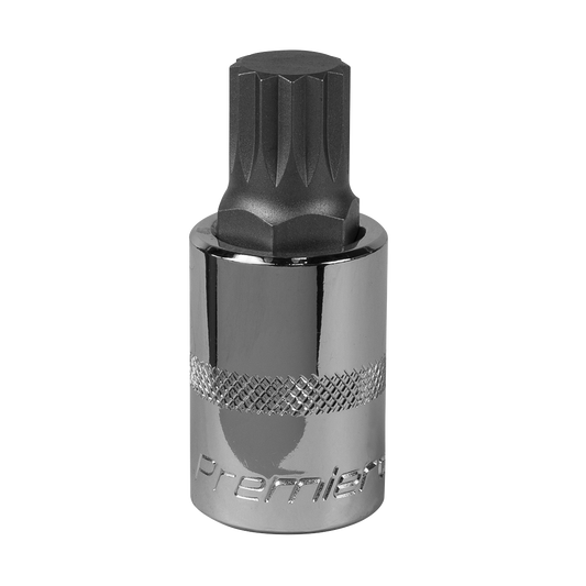 Sealey Spline Socket Bit M16 1/2" Square Drive Chrome Vanadium Steel Tool SBS018