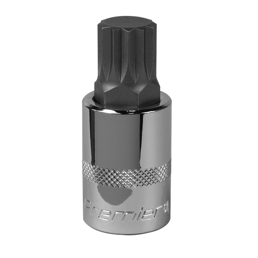 Sealey Spline Socket Bit M18 1/2" Drive Forged Chrome Vanadium Steel SBS019