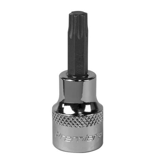 Sealey TRX-Star Socket Bit T40 3/8" Square Drive Chrome Vanadium Steel SBT013