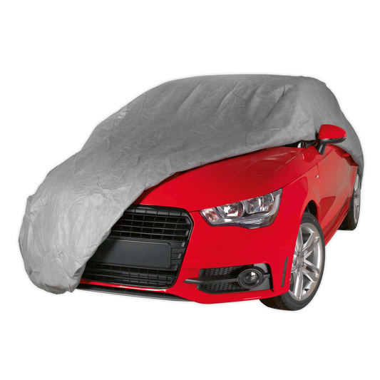 Sealey All Seasons Car Cover Waterproof 3-Layer Breathable - Medium SCCM