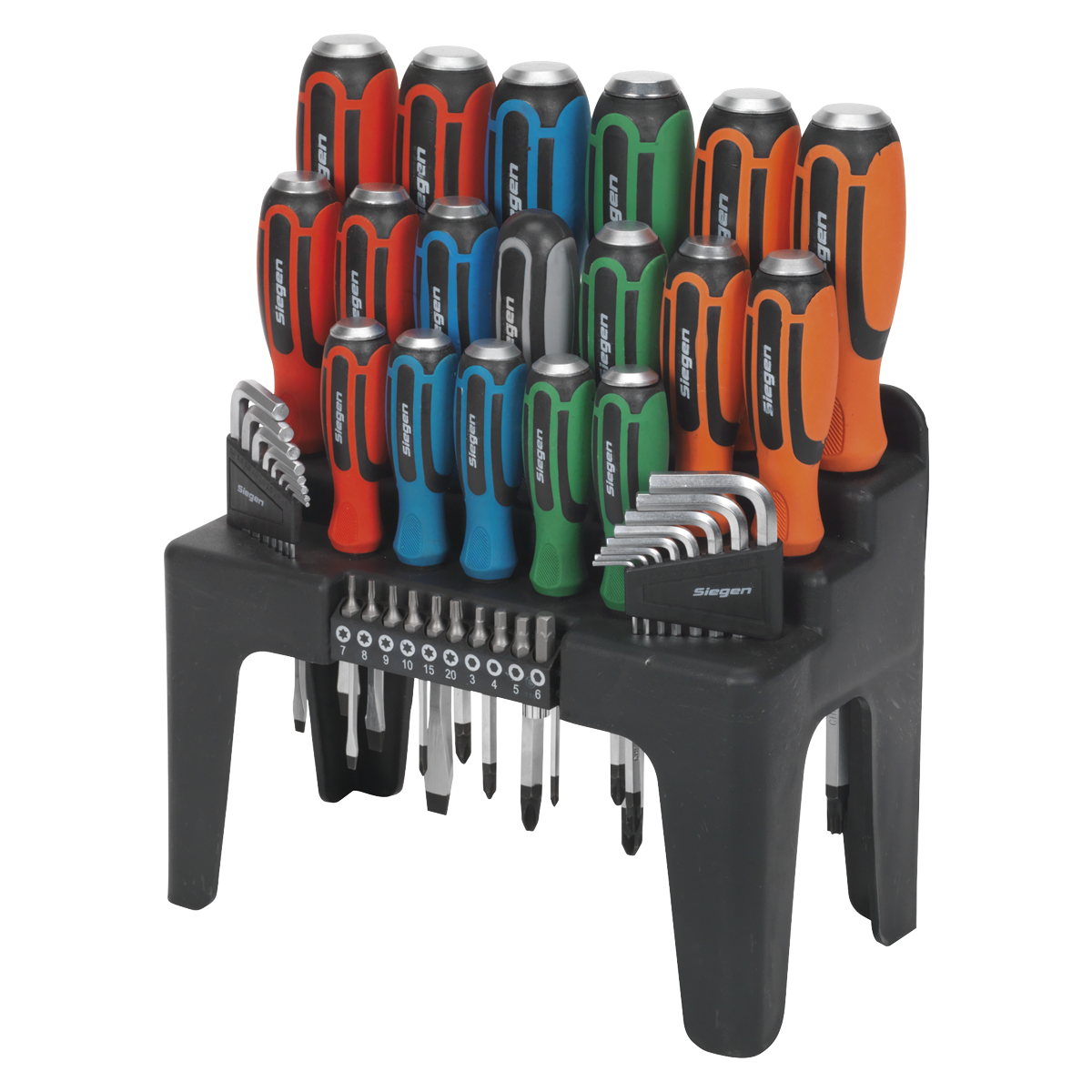 Sealey Hammer-Thru Screwdriver Hex Key & Bit Set 44 Pieces Heavy Duty Bar S01106