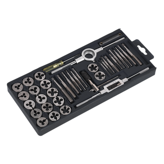 Sealey Tap & Die Set High Carbon Steel 40 Pieces Metric In Storage Case AK301