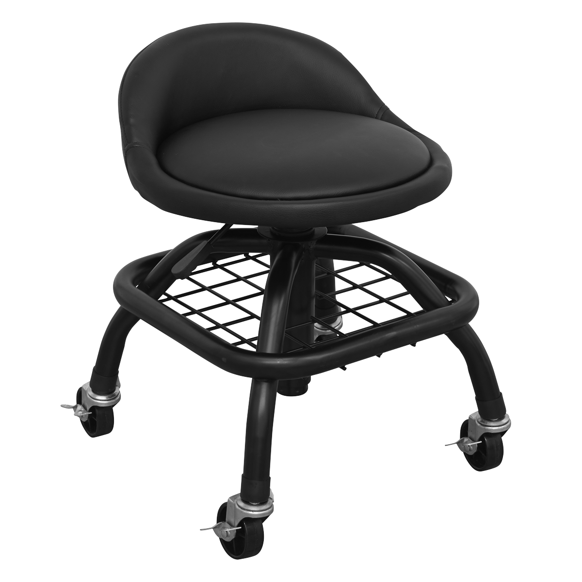 Sealey Pneumatic Creeper Stool With Adjustable Height Swivel Seat SCR02B