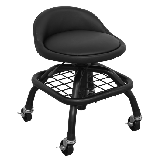 Sealey Pneumatic Creeper Stool With Adjustable Height Swivel Seat SCR02B