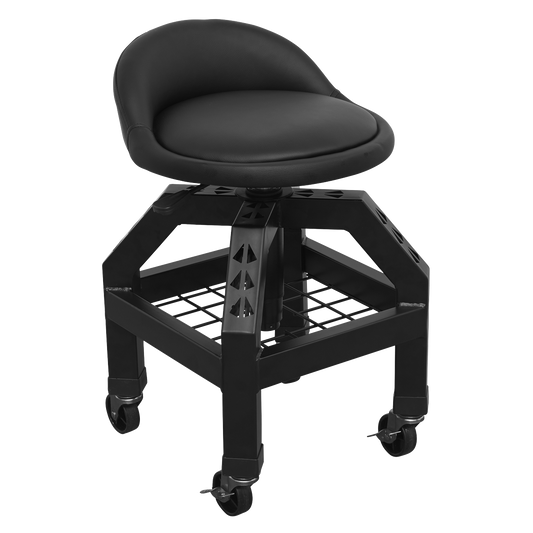 Sealey Pneumatic Creeper Stool With Adjustable Height Swivel Seat SCR03B