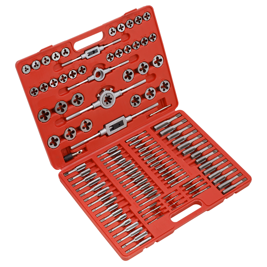 Sealey 110 Pieces Tap & Die Set Supplied Heavy Duty Storage Case Metric AK30110