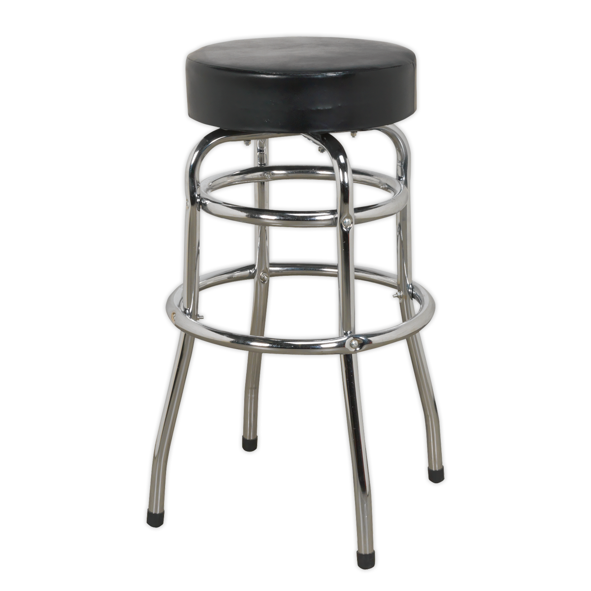 Sealey Workshop Stool With Swivel Seat 4-Legged Heavy Duty Height 750mm SCR13