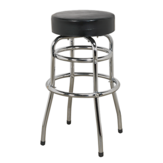 Sealey Workshop Stool With Swivel Seat 4-Legged Heavy Duty Height 750mm SCR13