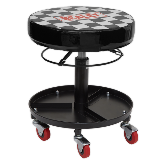 Sealey Pneumatic Mechanics Seat With Height Adjustment & Padded Cushion SCR15