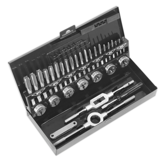 Sealey Tap & Die Set 32 Pieces Split Dies HSS 4341 - Metric Tool AK3015HSS