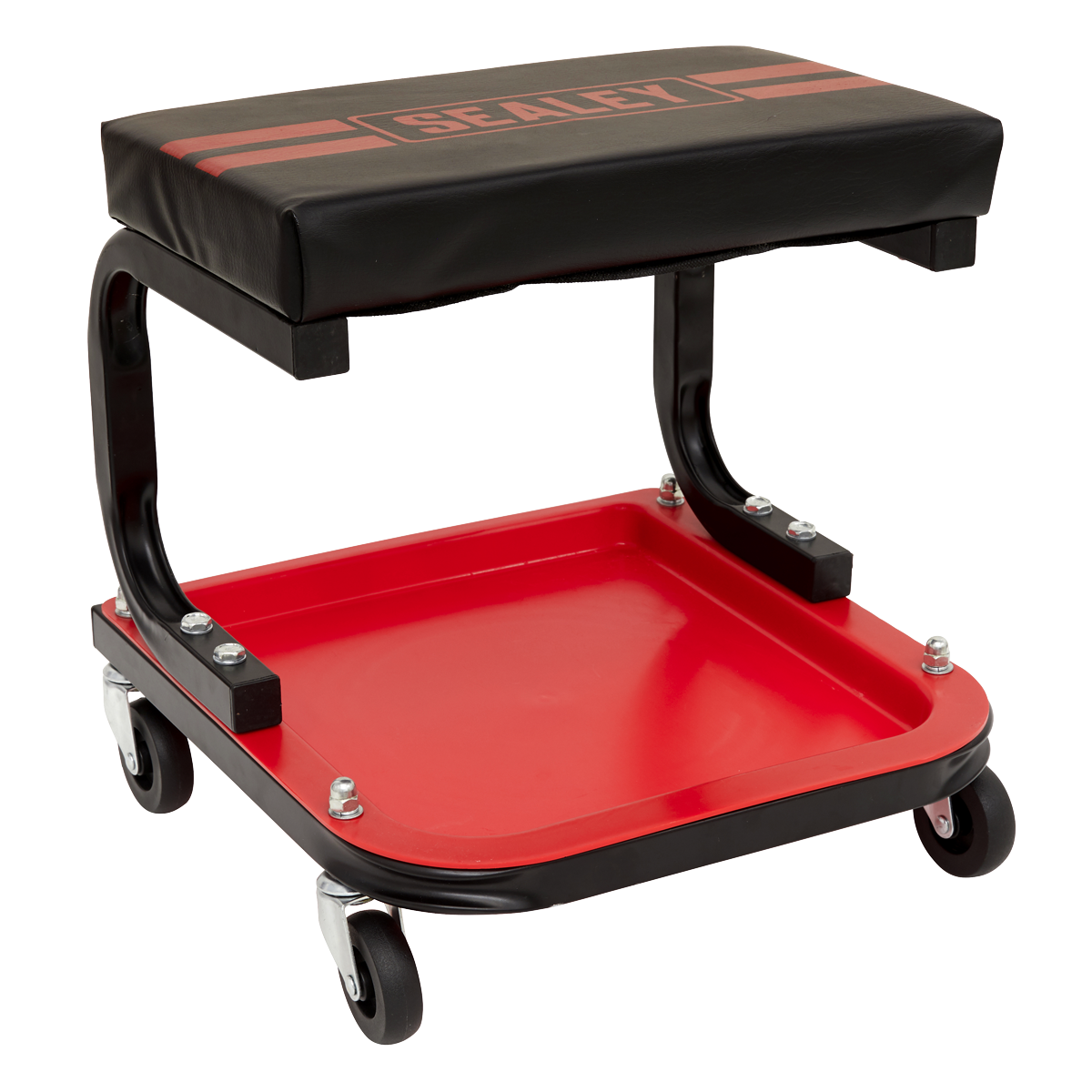 Sealey Mechanics Utility Seat Deluxe With Powder Coated Finish Red SCR9