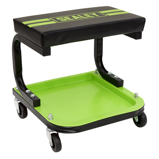 Sealey Mechanics Utility Seat With Powder Coated Finish- Hi-Vis Green SCR9HV