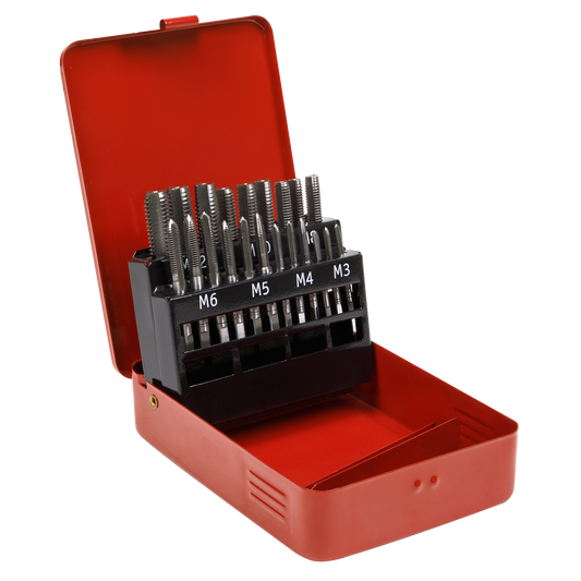 Sealey Tap Set 21 Pieces Taper Plug & Bottom Tap Metric Tool Alloy Steel AK3021