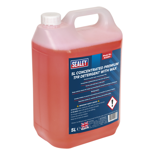 Sealey 5 Litres Concentrated Premium TFR Detergent With Wax Biodegradable SCS001