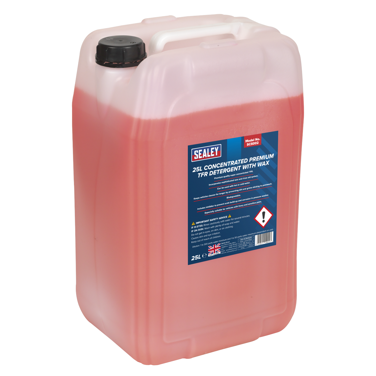 Sealey 25L Concentrated Premium TFR Detergent With Wax Biodegradable SCS002
