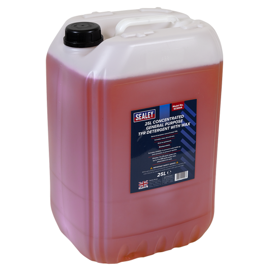 Sealey 25L Concentrated General Purpose TFR Detergent With Wax Red SCS004