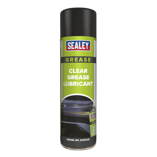 Sealey 3L Clear Grease Lubricant Silicone-Free Formula 500mL x 6 Pieces SCS012