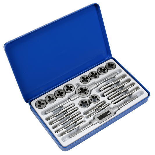 Sealey Tap & Split Die Set Imperial 24 Pieces Carbon Steel Coarse Fine AK3024IMP