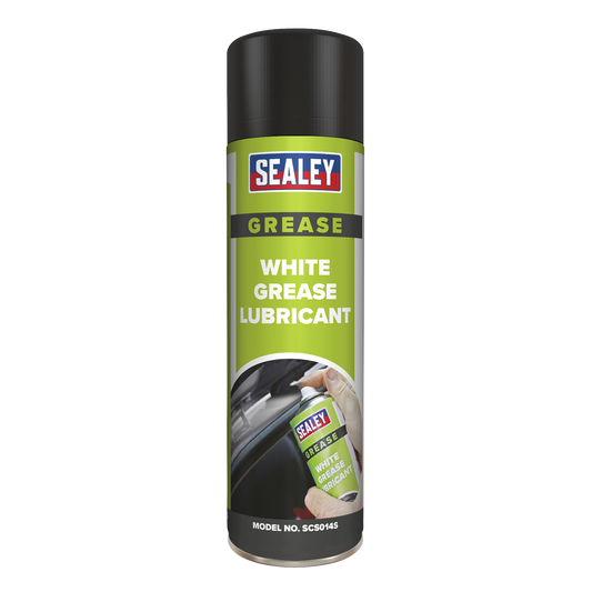 Sealey White Grease Lubricant Anti-Corrosive PTFE Silicone-Free 500mL SCS014S
