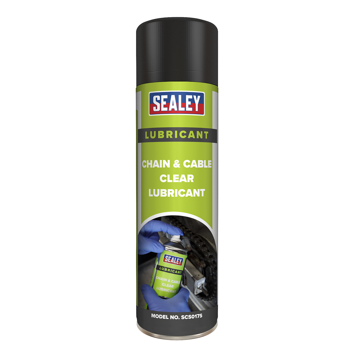 Sealey Chain & Cable Clear Lubricant Anti-Corrosive Spray 500mL 0.5L SCS017S