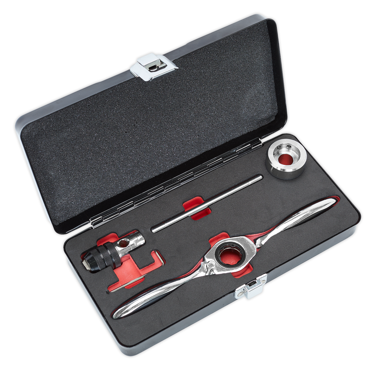 Sealey Bi-Directional Ratchet Tap & Die Holder Set 72 Teeth 5 Pieces AK3027
