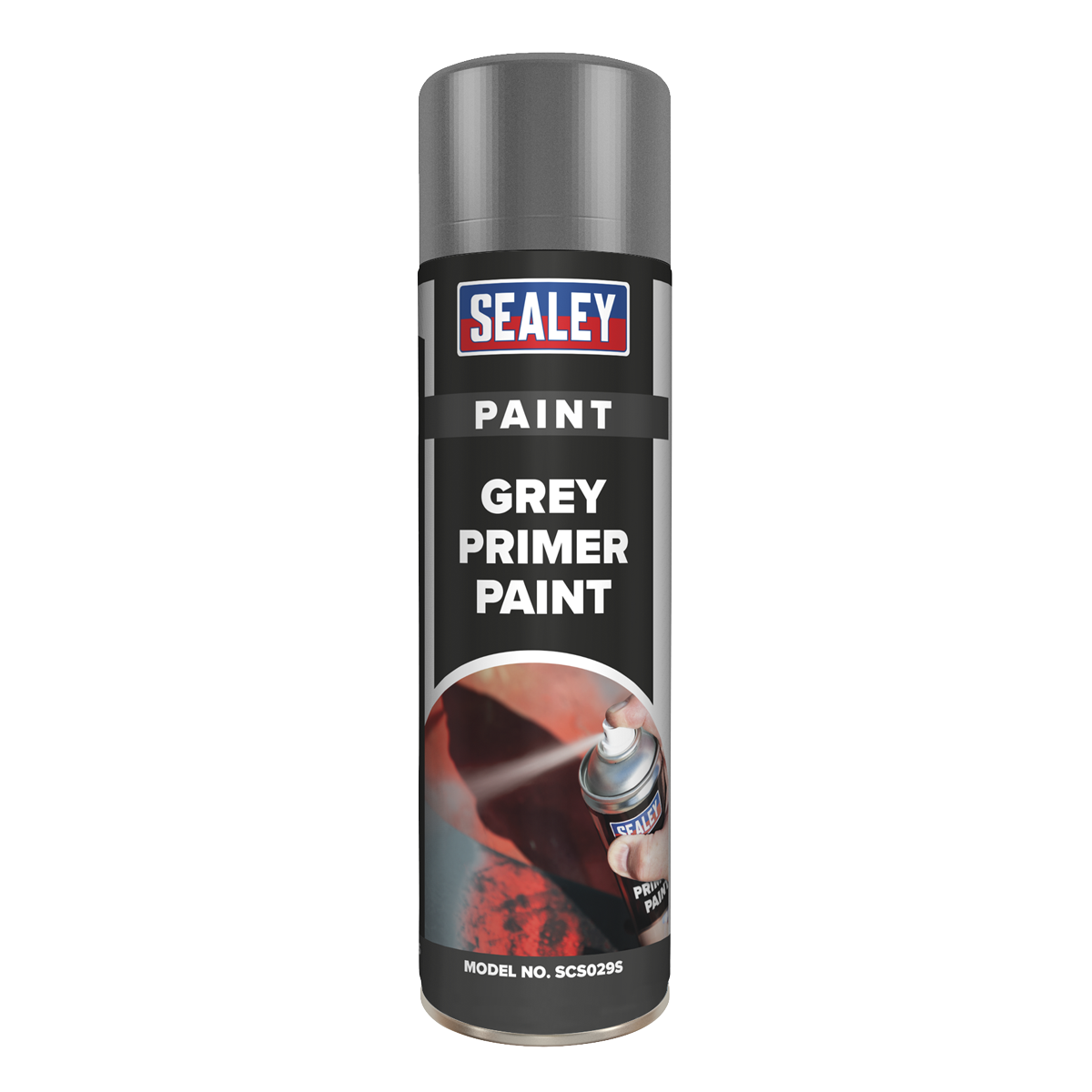 Sealey 500mL Multipurpose Grey Primer Paint Acrylic Based Fast Drying SCS029S